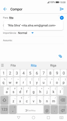 Prima o contacto pretendido.