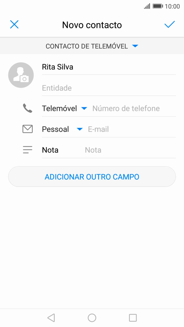 Prima Número de telefone e introduza o número de telefone pretendido.