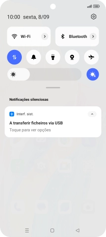 Prima Toque para ver opções.