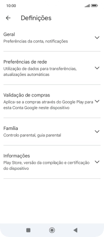 Prima Preferências de rede.