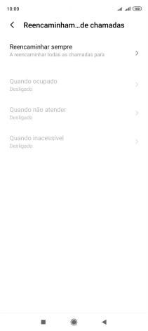 Prima o tipo de desvio pretendido.