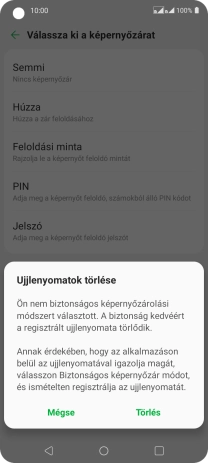 Válaszd a Törlés lehetőséget.