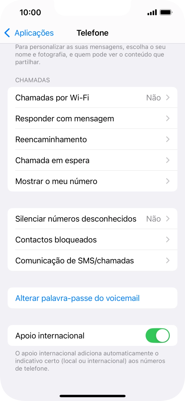 Prima Mostrar o meu número.