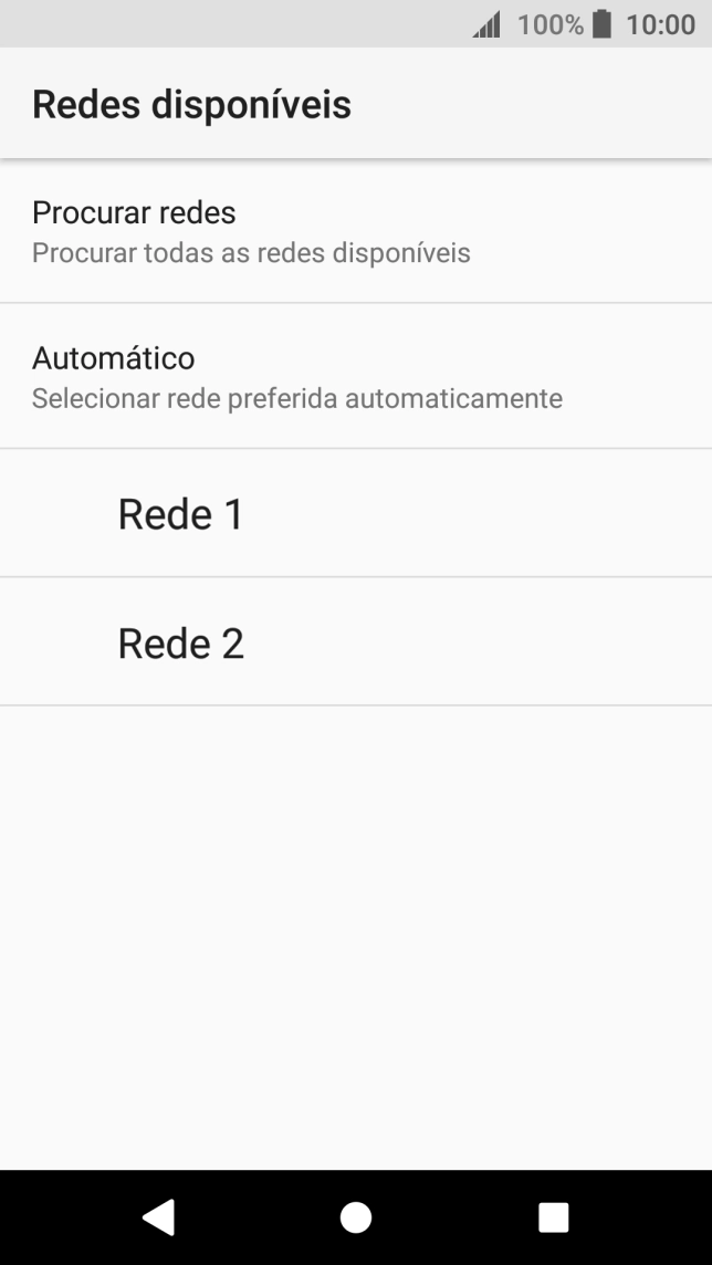 Prima a rede pretendida.
