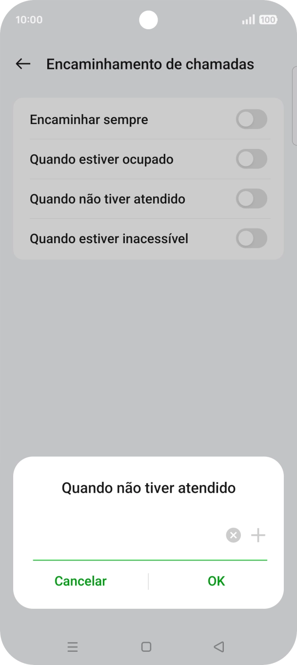 Introduza 123 e prima OK.