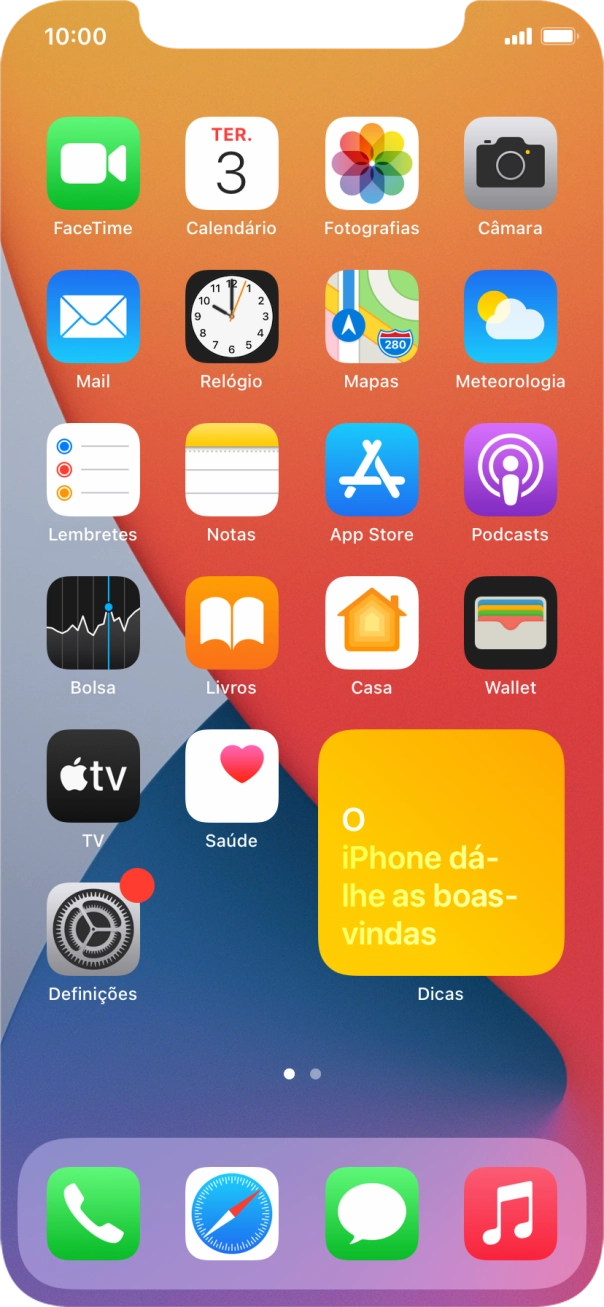 Se utilizar uma pilha de widgets: Deslize o dedo para cima ou para baixo na pilha para escolher o widget pretendido.