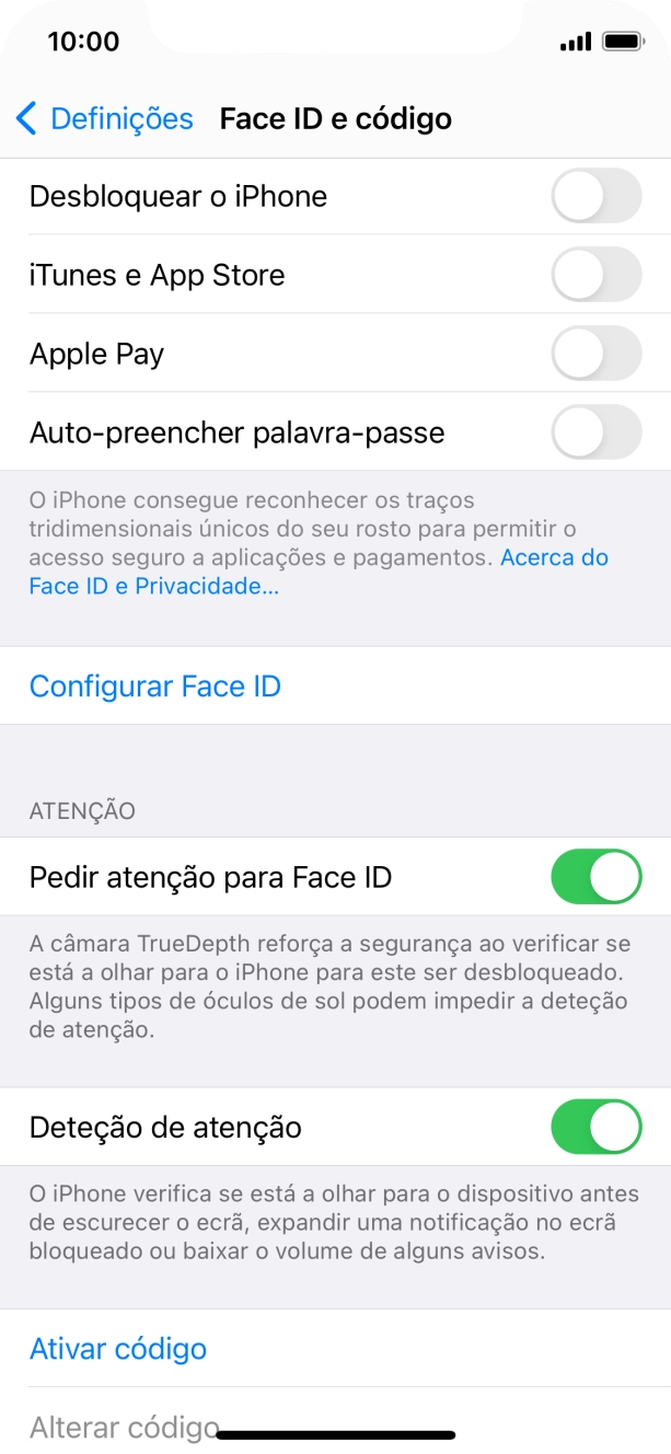 Prima Configurar Face ID.