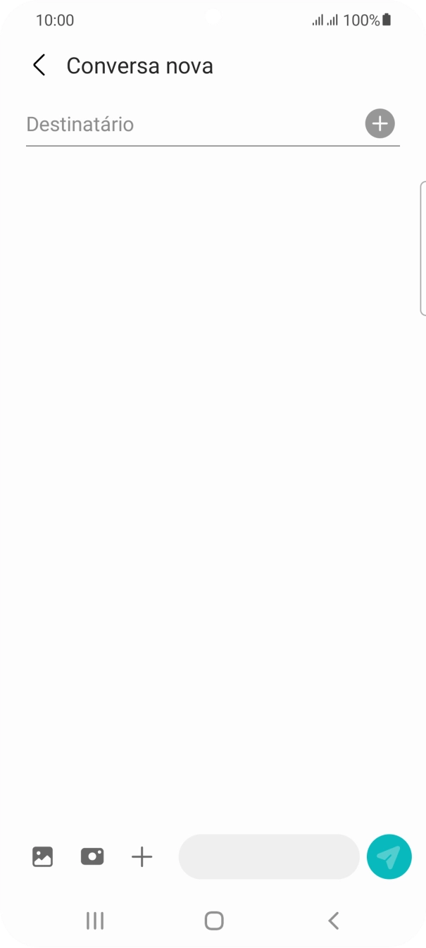 Prima a caixa de pesquisa e introduza as primeiras letras do nome do destinatário.