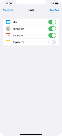 Amennyiben a kijelzőn ez a képernyőkép látható, az e-mail-fiókodat felismerte a rendszer, és automatikusan beállította. Kövesd a képernyőn megjelenő utasításokat további adatok csatolásához, és fejezd be az új fiók létrehozását.