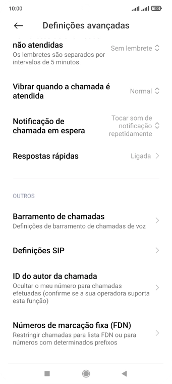 Prima ID do autor da chamada.