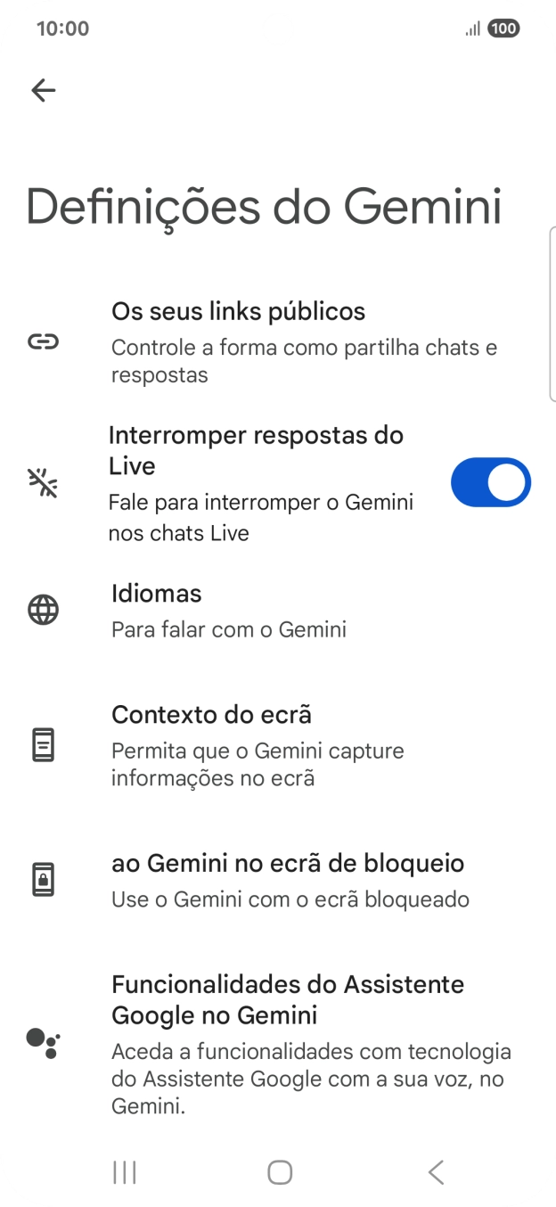 Siga as indicações no ecrã para escolher as definições pretendidas.