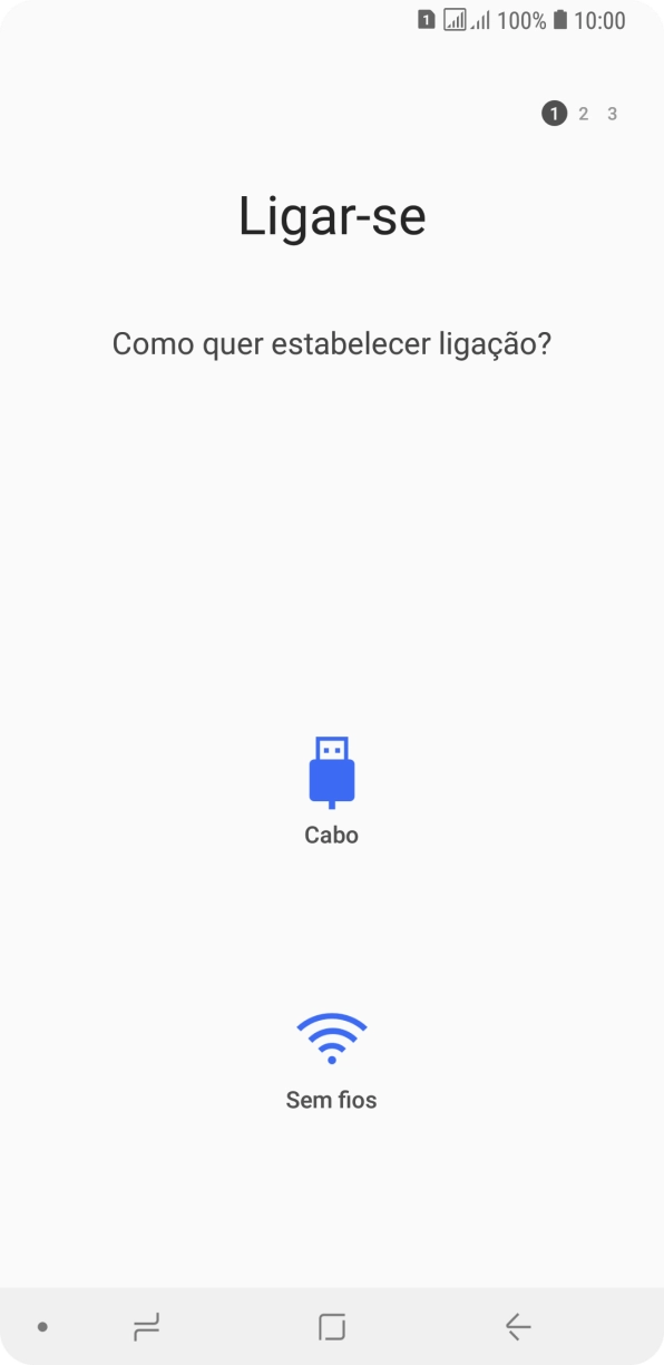 Prima o tipo de transferência pretendido e siga as indicações no ecrã para transferir conteúdo.
