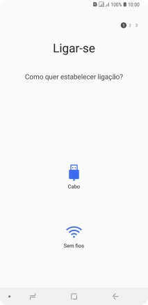 Prima o tipo de transferência pretendido e siga as indicações no ecrã para transferir conteúdo.