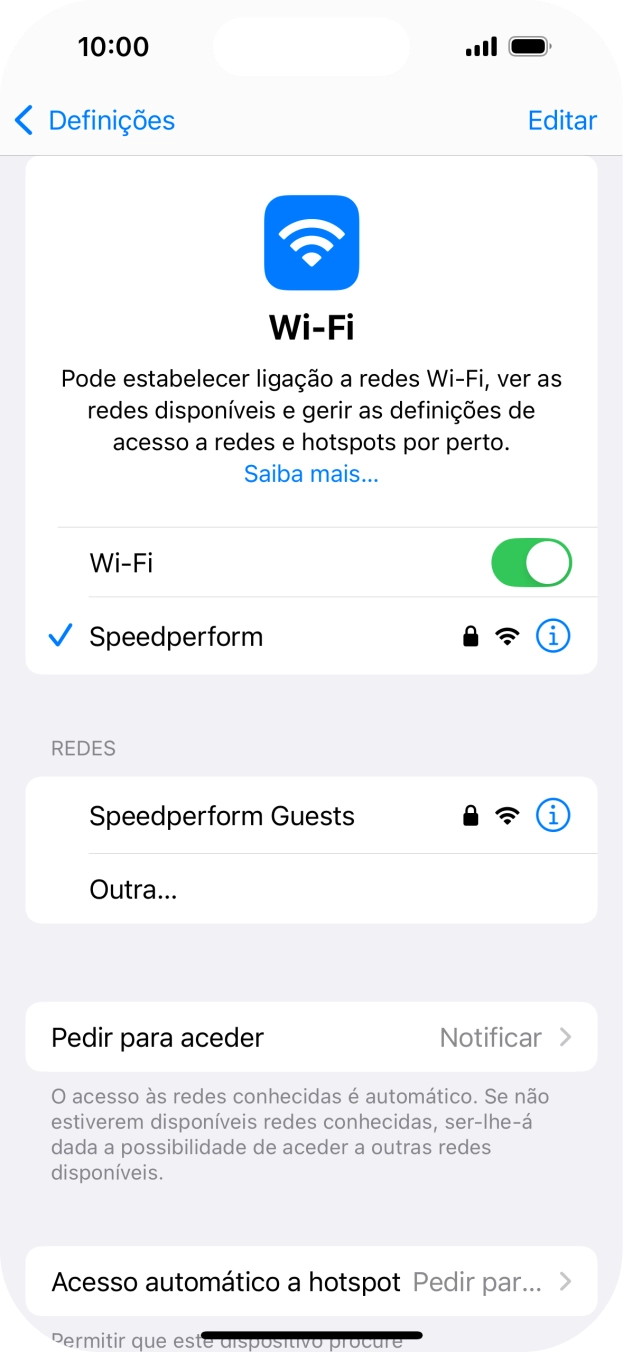 Para voltar ao ecrã inicial, deslize o dedo de baixo para cima a partir da base do ecrã.
