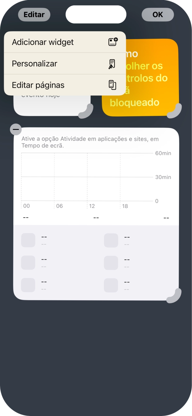 Prima Adicionar widget.