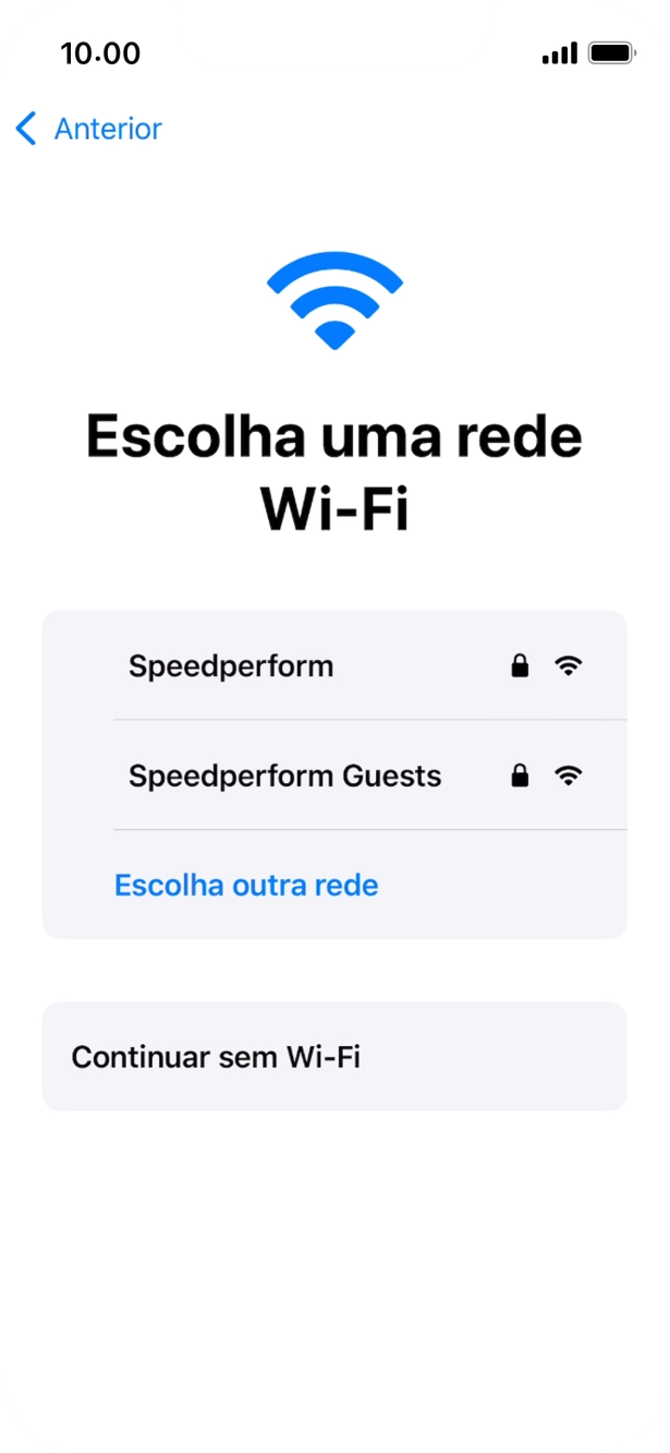 Prima a rede Wi-Fi pretendida.