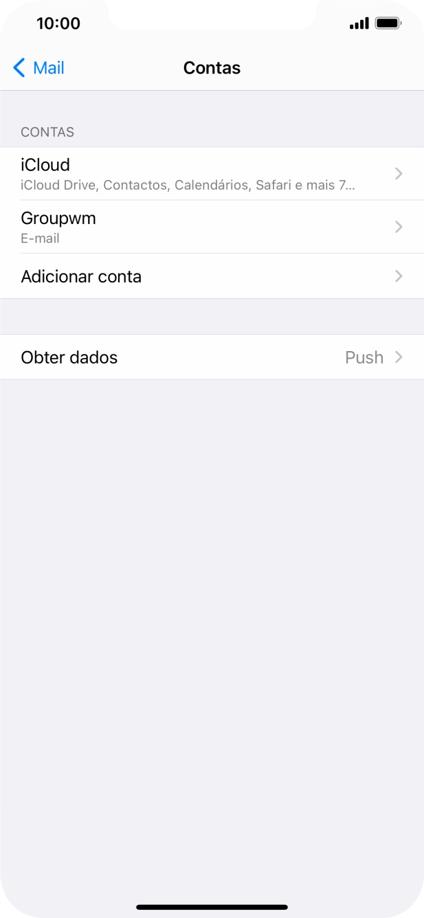 Prima o nome na conta de e-mail que acabou de criar.