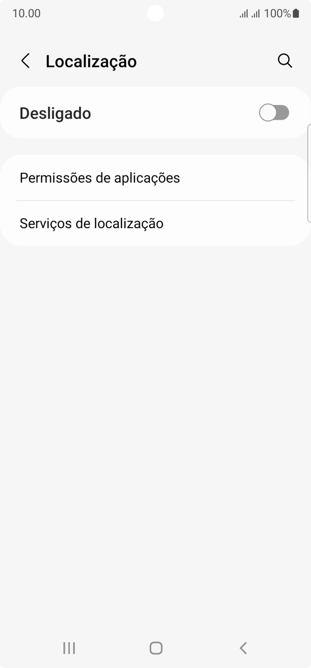 Prima o indicador para ativar ou desativar a função.