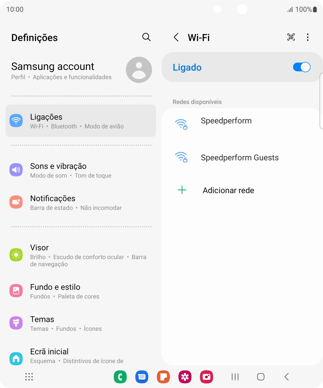 Prima a rede Wi-Fi pretendida.