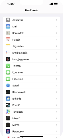 Válaszd az Üzenetek lehetőséget.