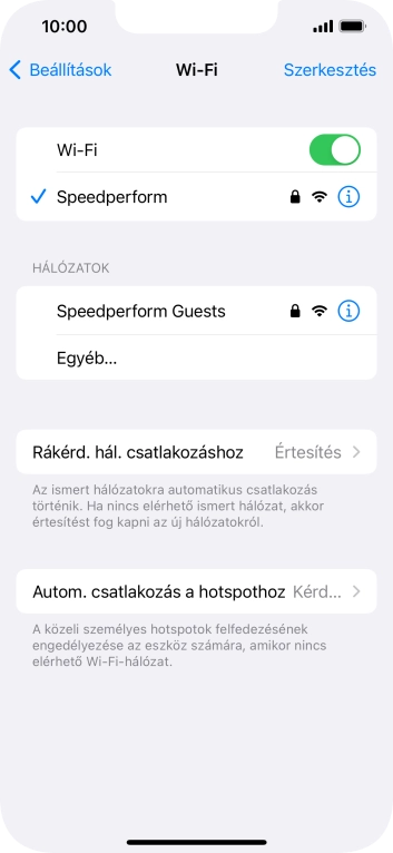 Húzd az ujjad felfelé a kijelző aljáról, hogy visszatérj a kezdőképernyőhöz.