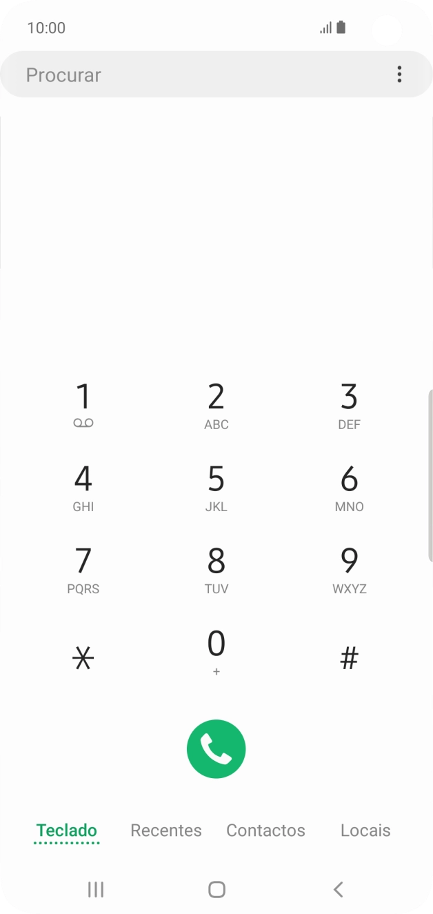 Prima o ícone de menu.