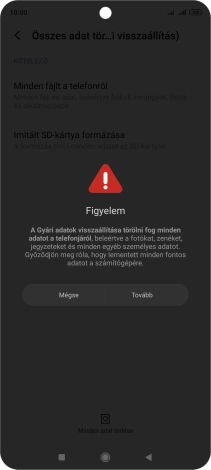 Válaszd a Tovább lehetőséget.