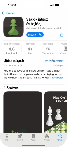 Húzd az ujjad felfelé a kijelző aljáról, hogy visszatérj a kezdőképernyőhöz.