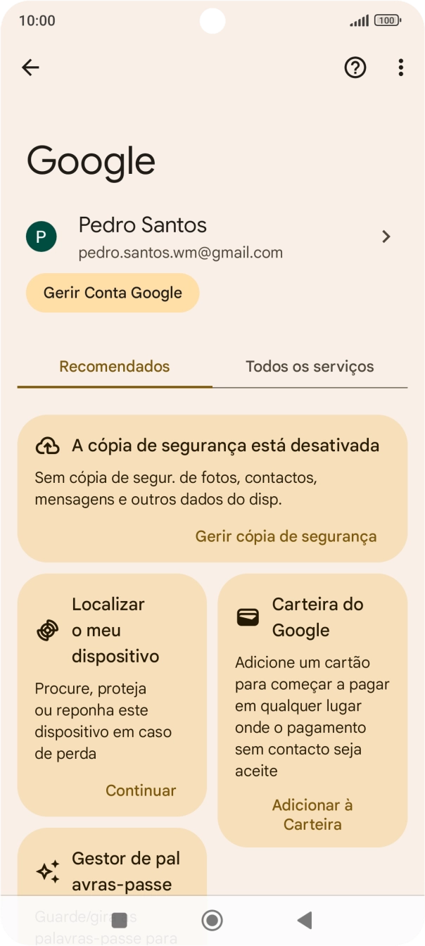 Prima Localizar o meu dispositivo.