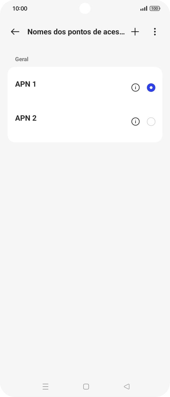Prima o campo junto à ligação de dados para a ativar.