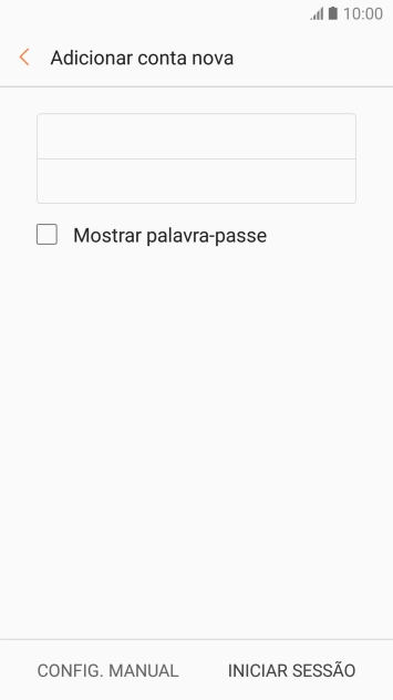 Prima INICIAR SESSÃO.