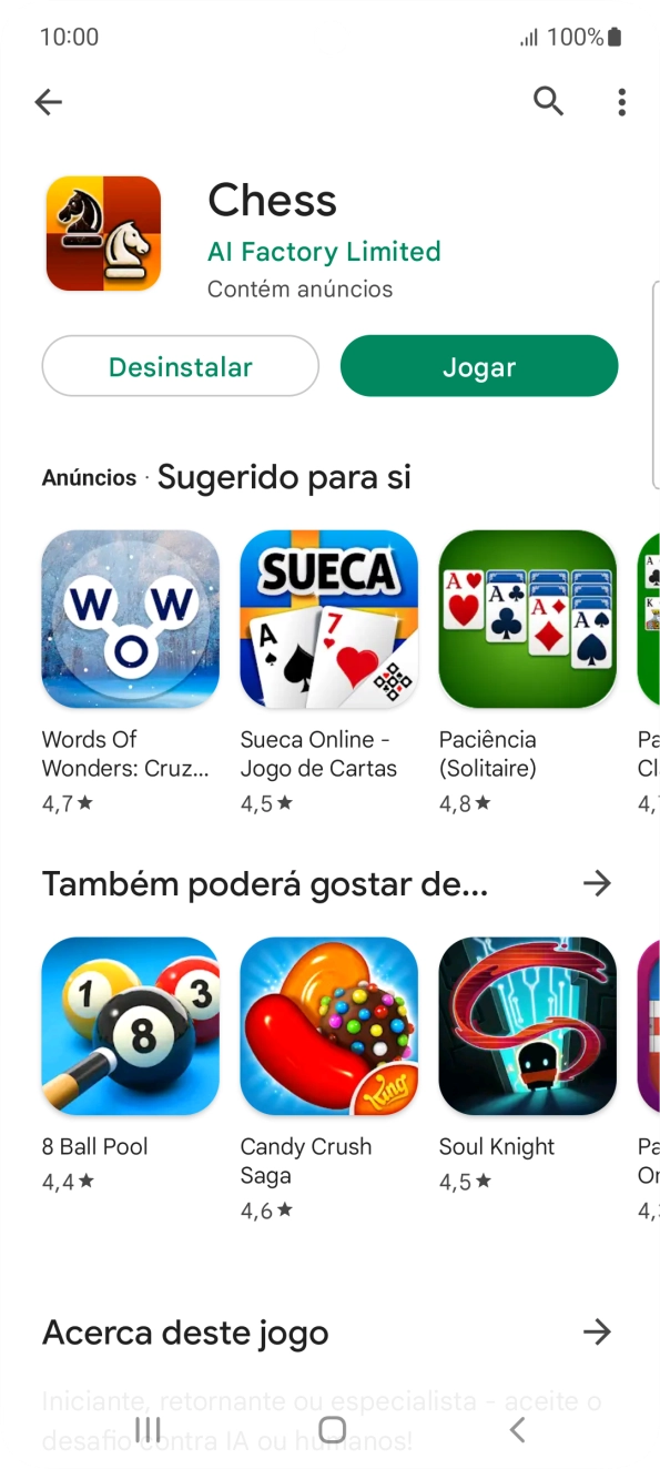 Prima a tecla de início para terminar e voltar ao ecrã inicial.