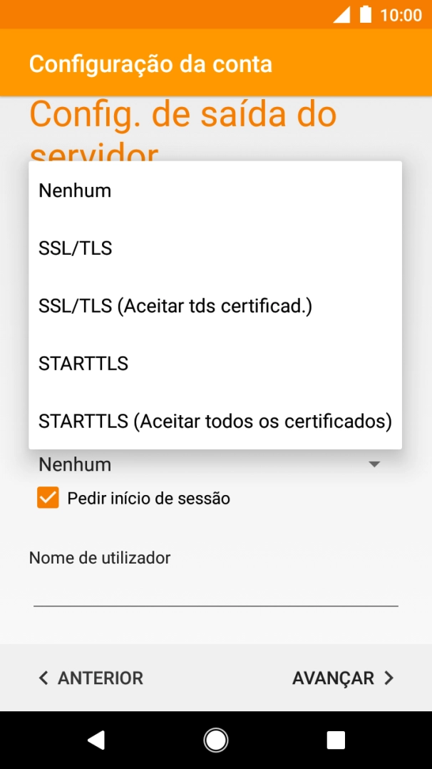 Prima Nenhum para desativar a função.