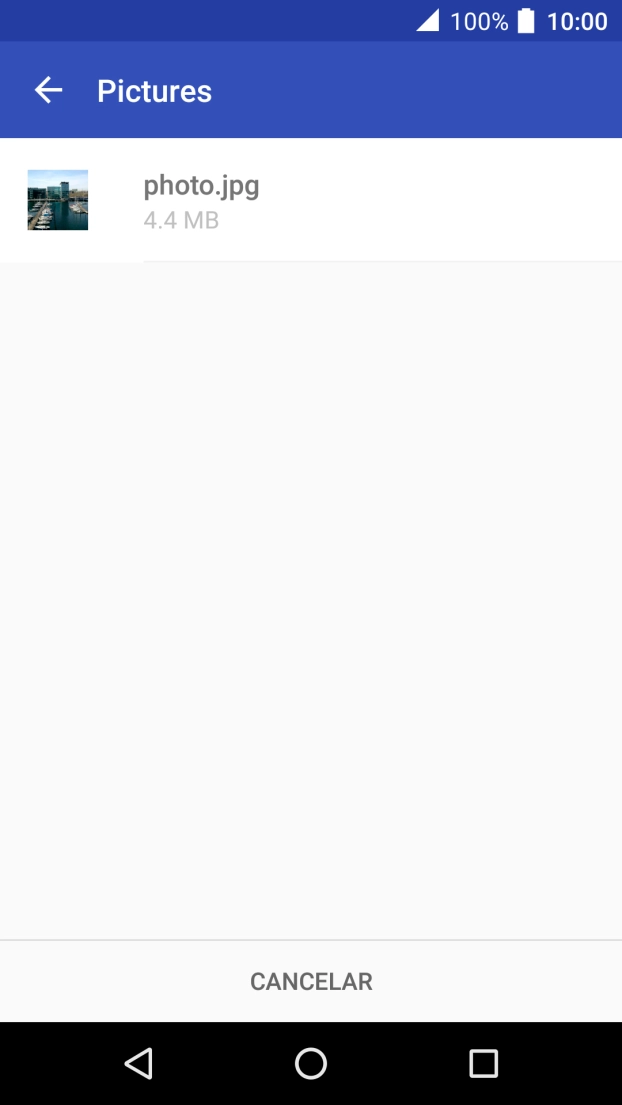 Prima o ficheiro pretendido.