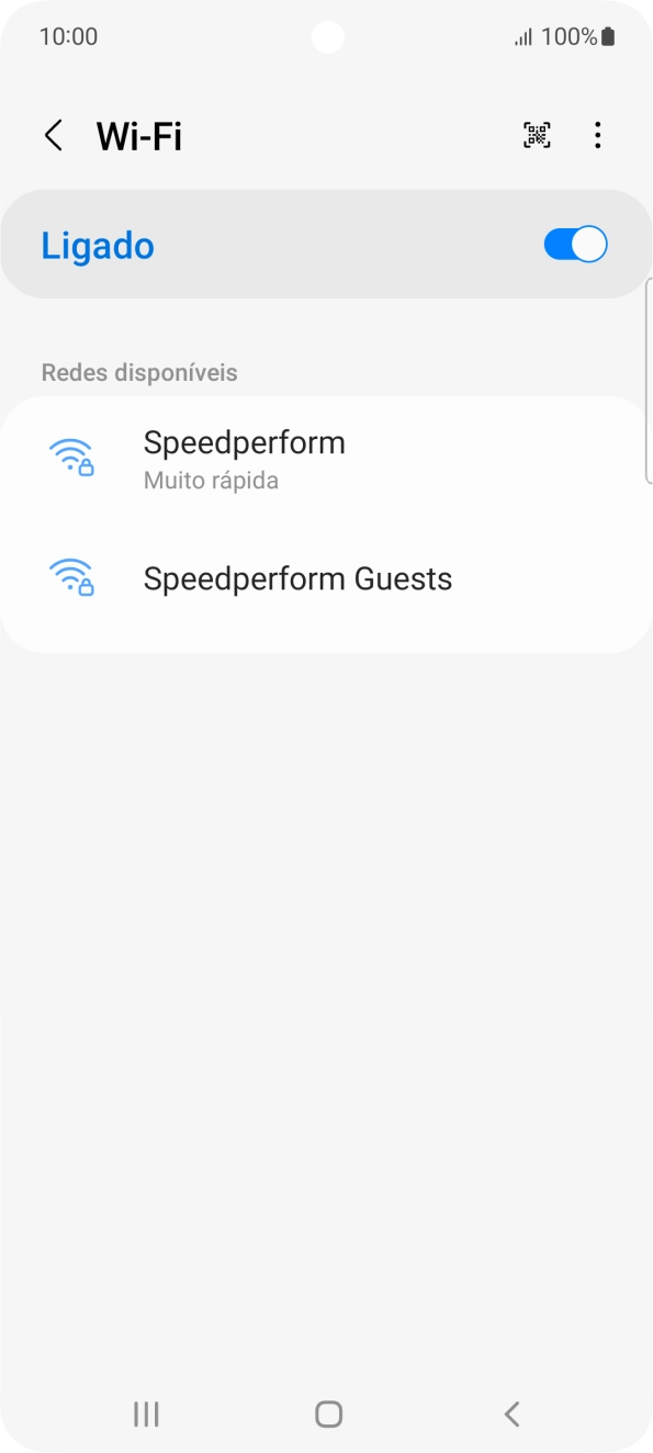 Prima o ícone de menu.