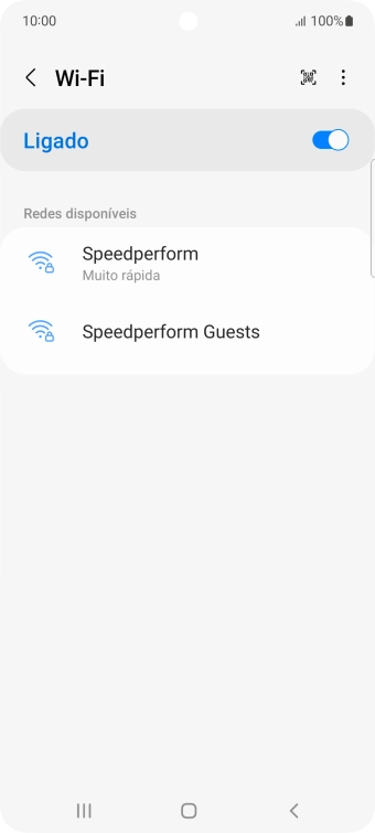 Prima o ícone de menu.