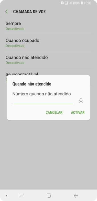 Introduza 123 e prima ACTIVAR.