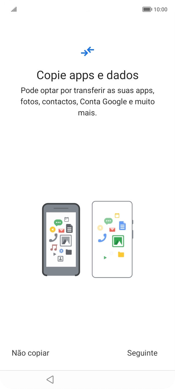 Prima Não copiar e siga as indicações no ecrã para terminar a ativação.