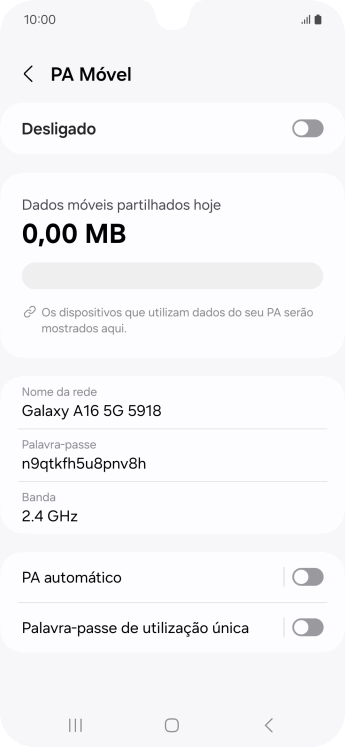 Prima Nome da rede.