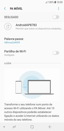 Prima o ícone de menu.