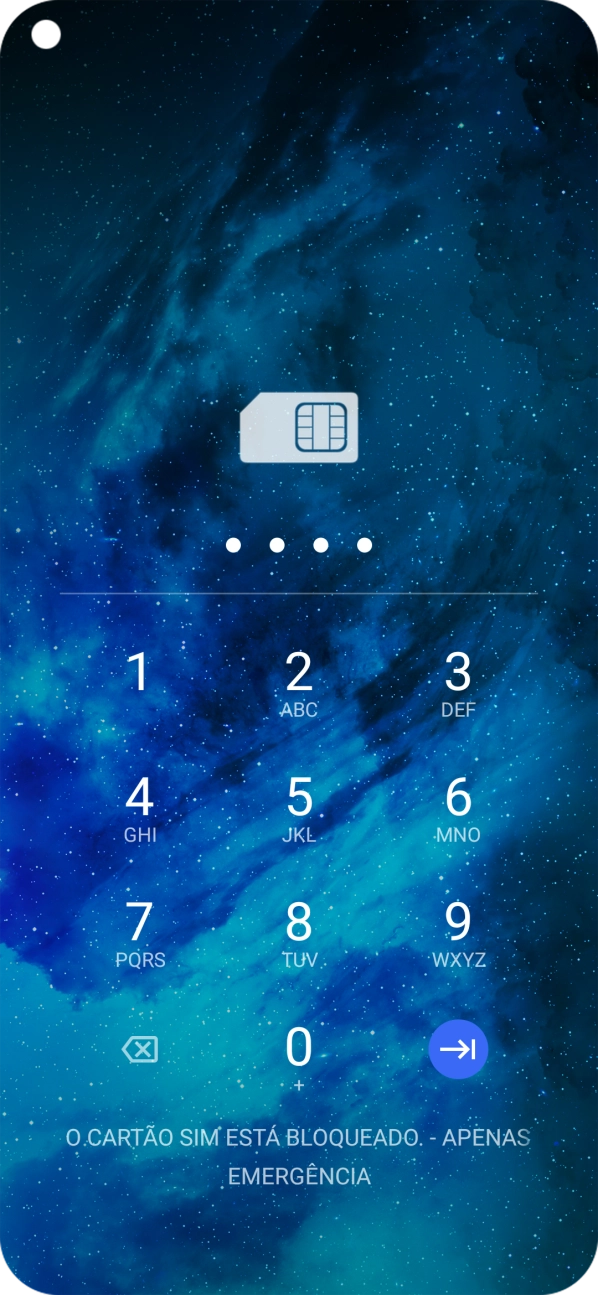 Se solicitado, deve introduzir o código PIN e premir o ícone para aceitar.