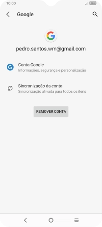 Prima Sincronização da conta.