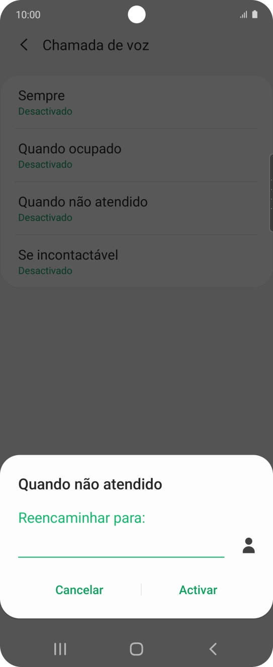 Introduza 123 e prima Activar.