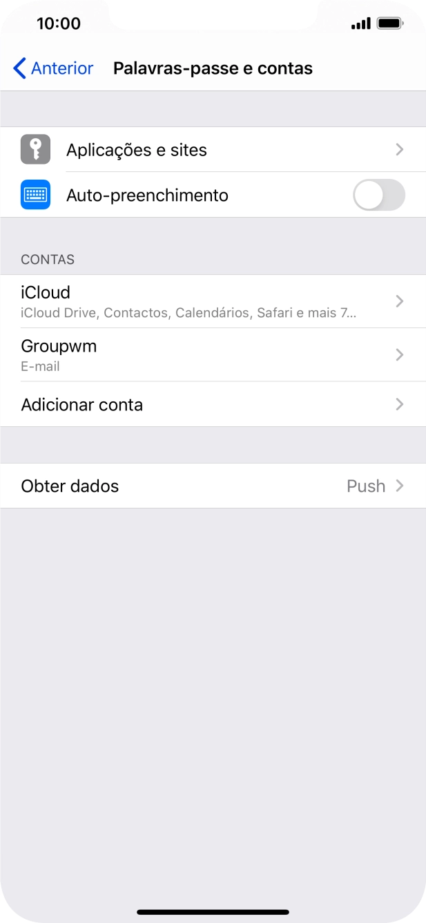 Prima o nome na conta de e-mail que acabou de criar.
