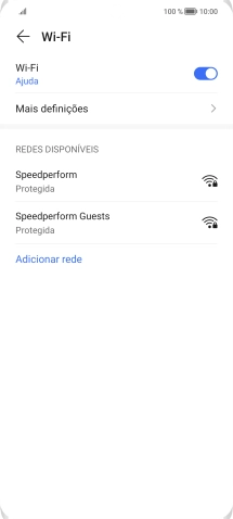 Prima a rede Wi-Fi pretendida.