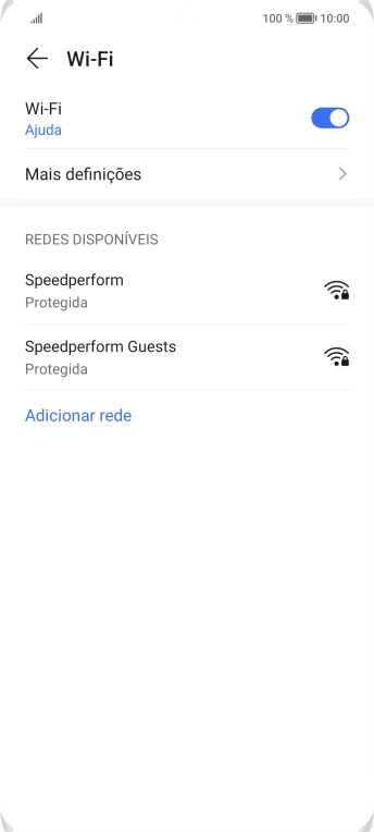 Prima a rede Wi-Fi pretendida.