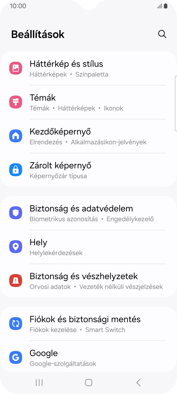 Válaszd a Zárolt képernyő lehetőséget.