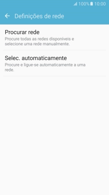 Para selecionar a rede automaticamente, prima Selec. automaticamente.