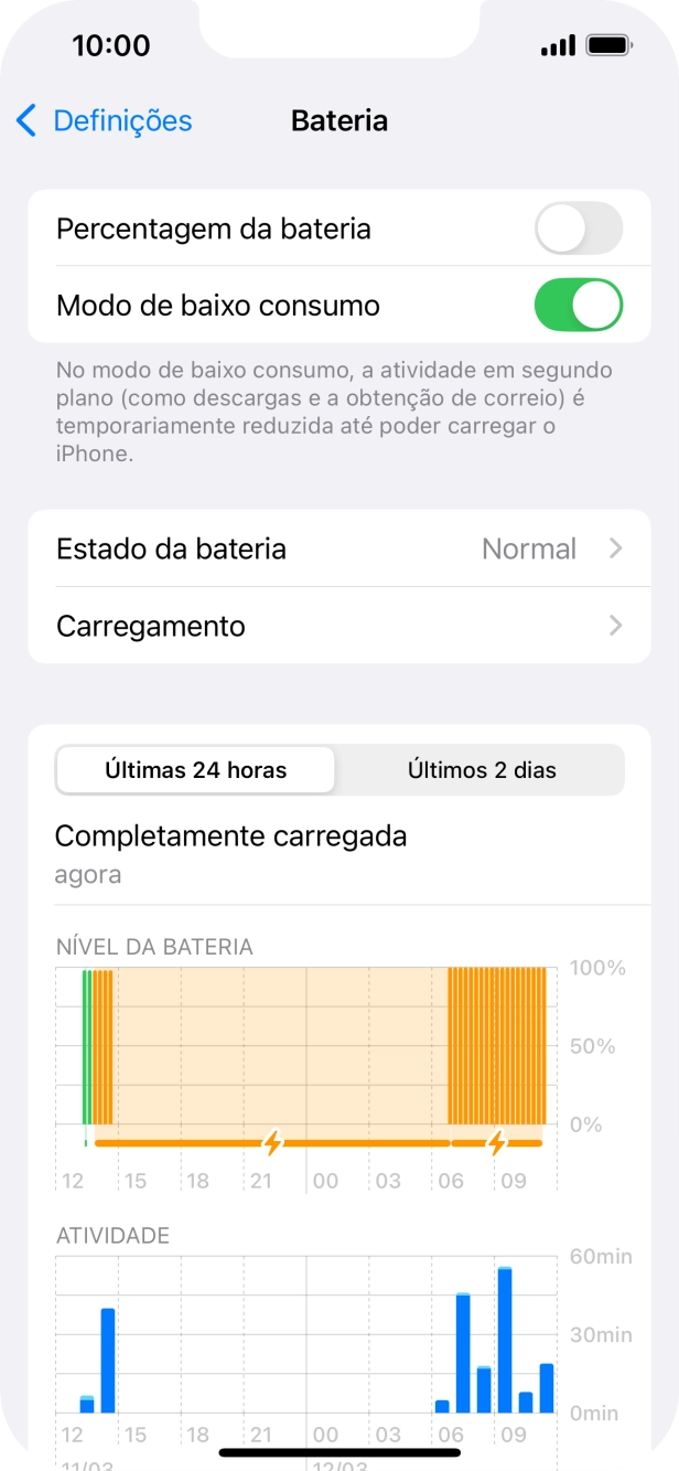 Para voltar ao ecrã inicial, deslize o dedo de baixo para cima a partir da base do ecrã.