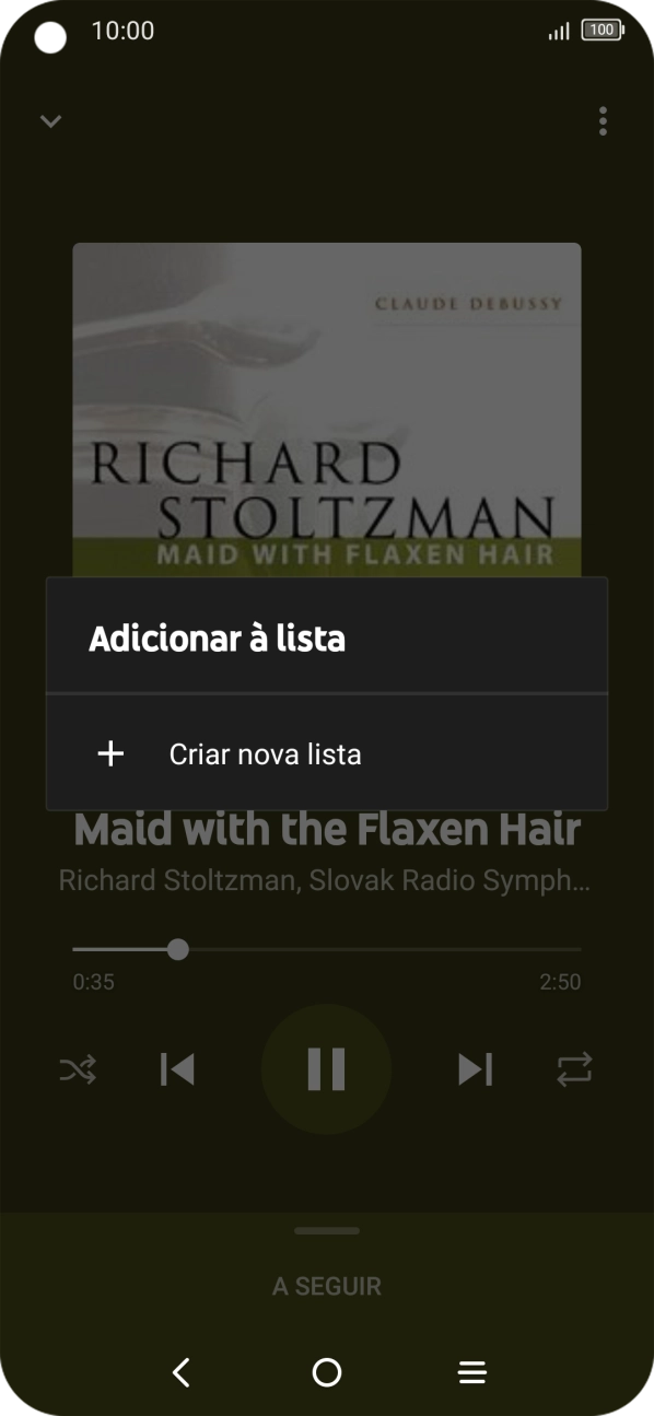 Prima Criar nova lista.